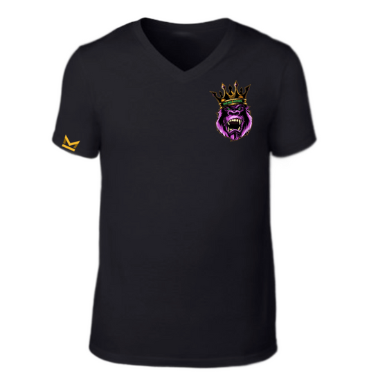 Meme Kong Purple Logo V-Neck